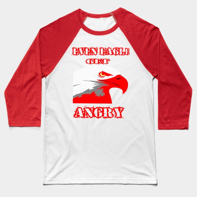 Angry Eagle Baseball T-Shirt by Egy Zero